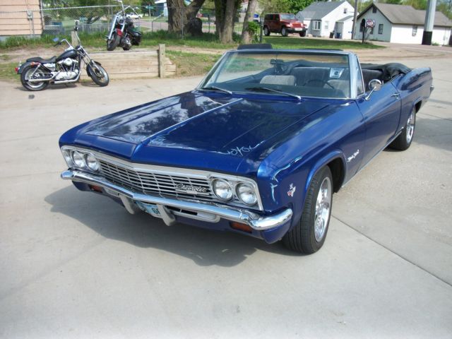 1966 Blue Chevrolet Impala Convertible