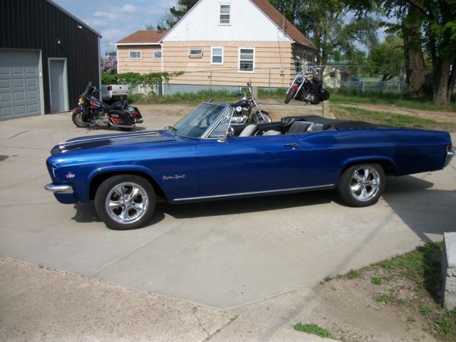 1966 Blue Chevrolet Impala Convertible