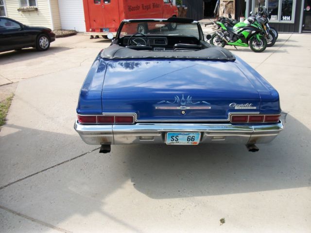 1966 Blue Chevrolet Impala Convertible