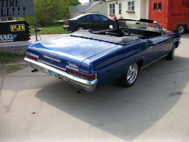 1966 Blue Chevrolet Impala Convertible