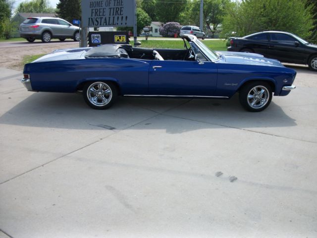 1966 Blue Chevrolet Impala Convertible