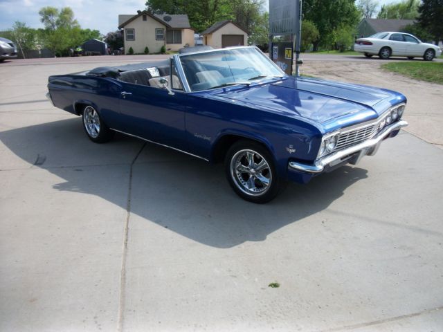 1966 Blue Chevrolet Impala Convertible