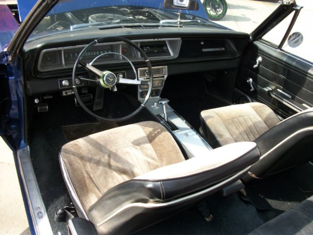 1966 Blue Chevrolet Impala Convertible
