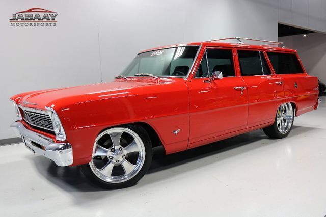 1966 Red Chevrolet Nova Wagon