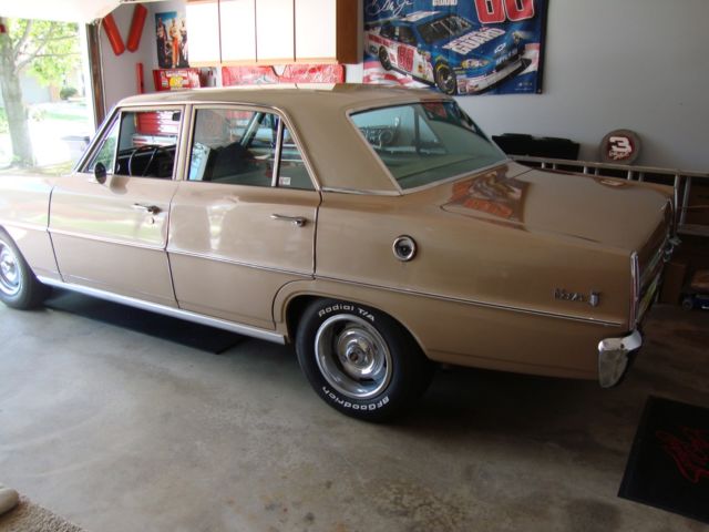 1966 Gold Chevrolet Nova Sedan