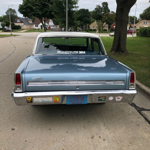 1966 Blue Chevrolet Nova Sedan