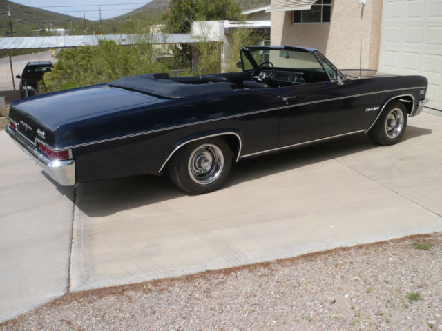 1966 Blue Chevrolet Impala Convertible