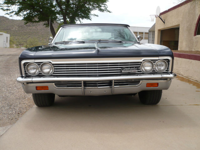 1966 Blue Chevrolet Impala Convertible