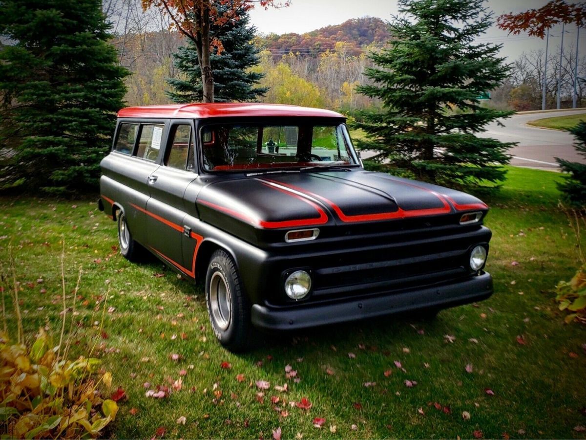 1966 Black Chevrolet Suburban SUV