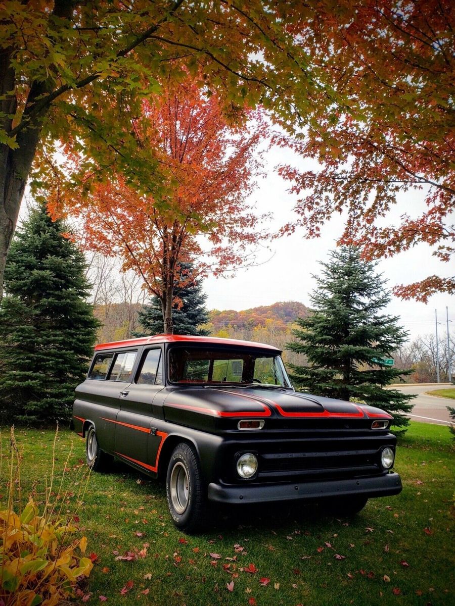 1966 Black Chevrolet Suburban SUV