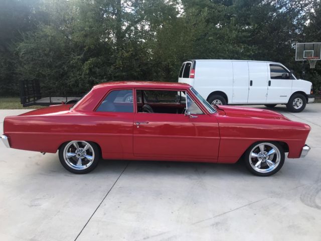 1966 Red Chevrolet Nova Coupe