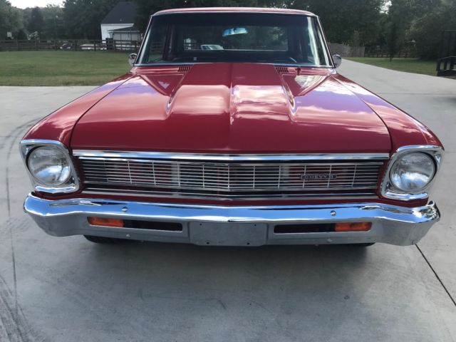 1966 Red Chevrolet Nova Coupe
