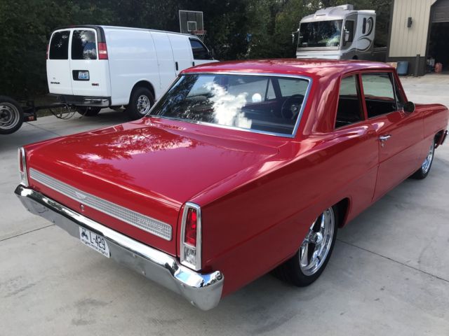 1966 Red Chevrolet Nova Coupe