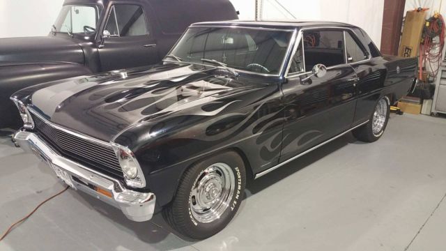 1966 Black Chevrolet Nova Coupe