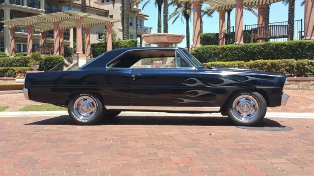 1966 Black Chevrolet Nova Coupe