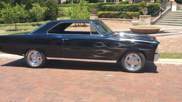 1966 Black Chevrolet Nova Coupe