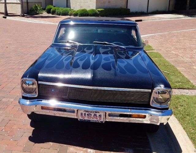 1966 Black Chevrolet Nova Coupe