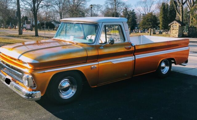 1966 Orange Chevrolet C-10 Standard Cab Pickup