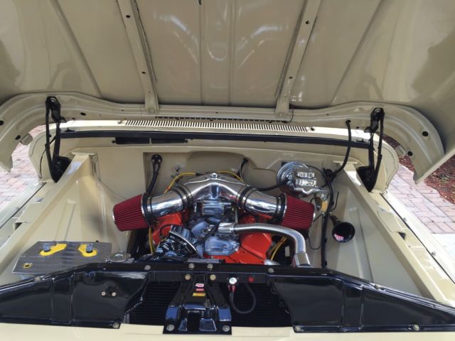 1966 beige and crimson Chevrolet C-10 fleetside long bed