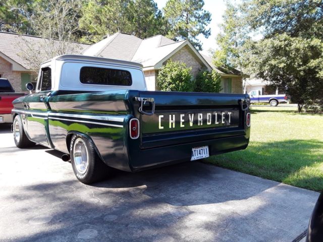 1966 Green/silver Chevrolet C-10 Fleetside