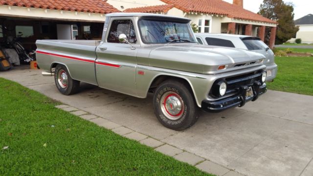 1966 Silver Chevrolet C-10 truck