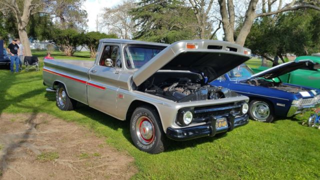 1966 Silver Chevrolet C-10 truck
