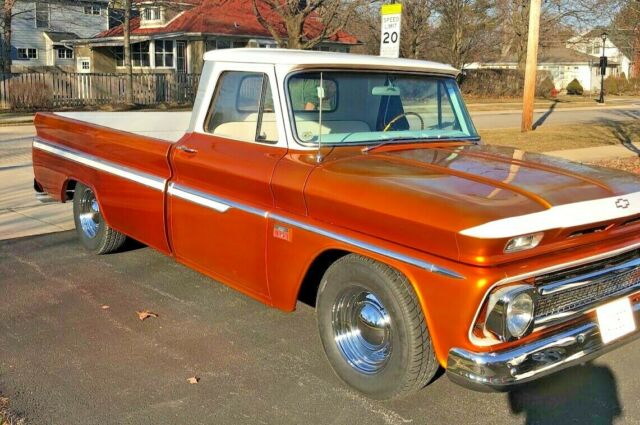 1966 Orange Chevrolet C-10 Standard Cab Pickup