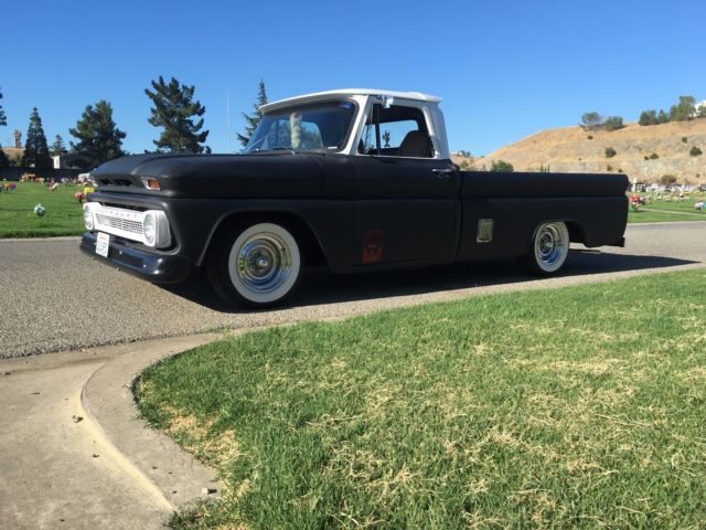 1966 Primer Black Chevrolet C-10 Standard Cab Pickup