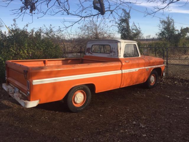1966 Orange Chevrolet C-10 Standard Cab Pickup