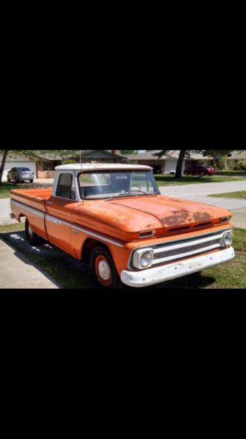 1966 Orange Chevrolet C-10 Standard Cab Pickup