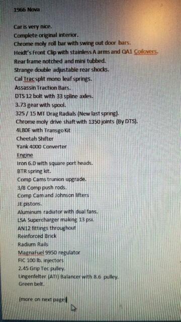 1966 Blue Chevrolet Nova Sedan