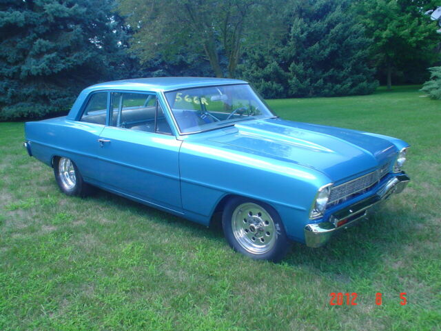 1966 Blue Chevrolet Nova Sedan