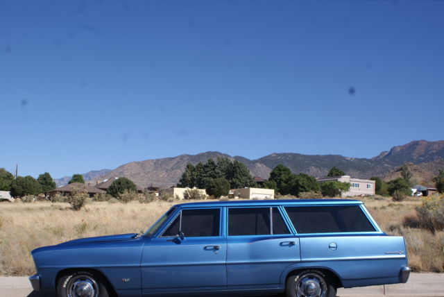1966 Blue Chevrolet Nova Stationwagen