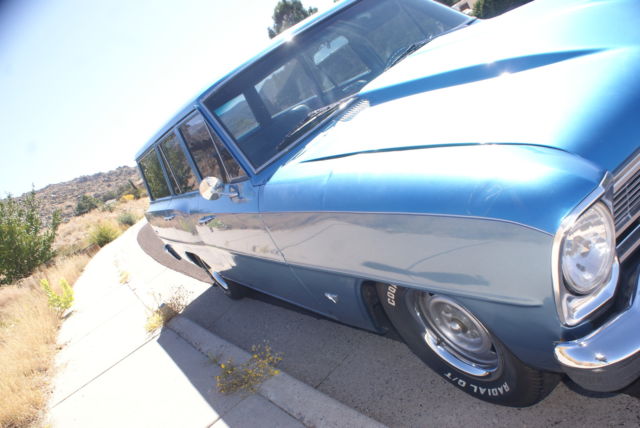 1966 Blue Chevrolet Nova Stationwagen