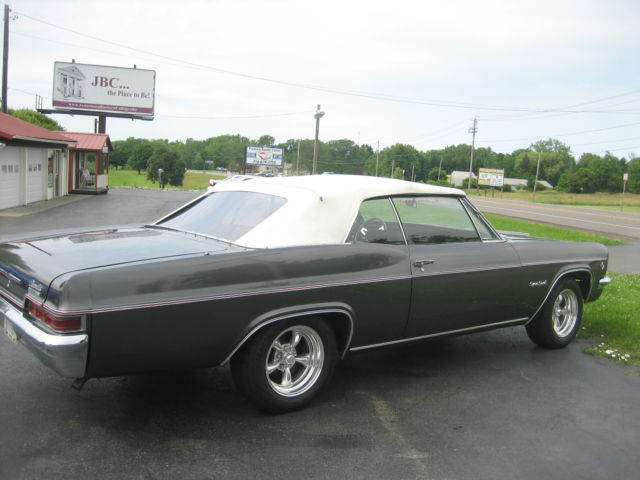 1966 gun metel gray Chevrolet Impala Convertible