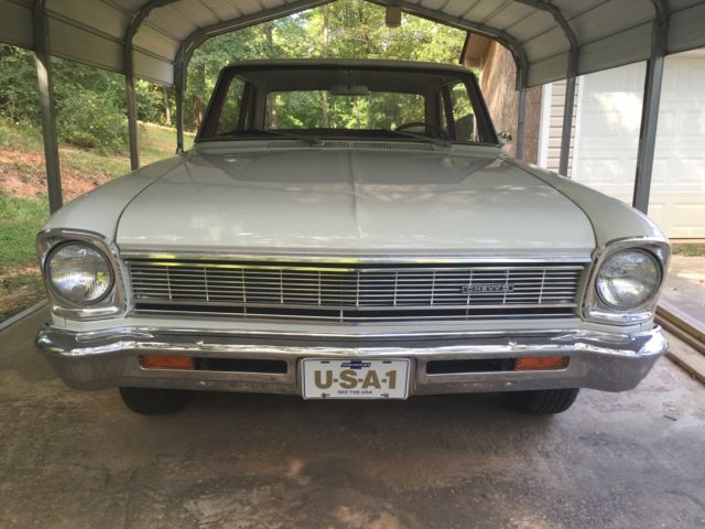 1966 White Chevrolet Nova Coupe