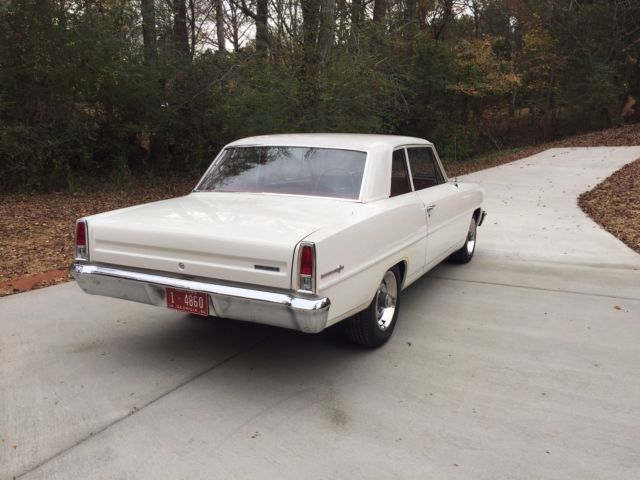 1966 White Chevrolet Nova Coupe