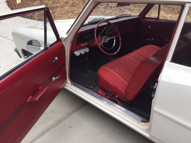 1966 White Chevrolet Nova Coupe