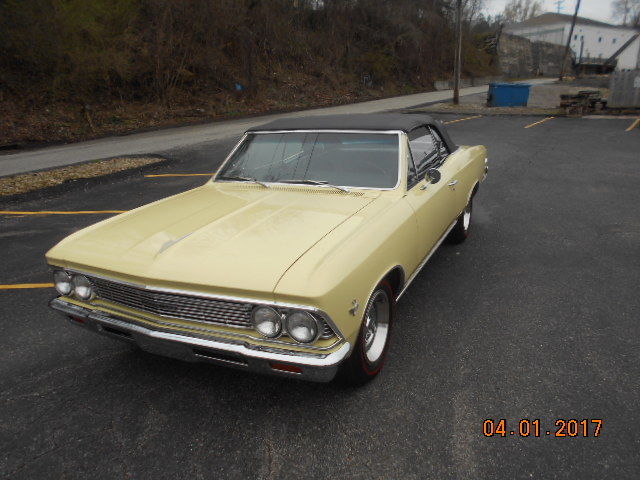 1966 Yellow Chevrolet Malibu Convertible