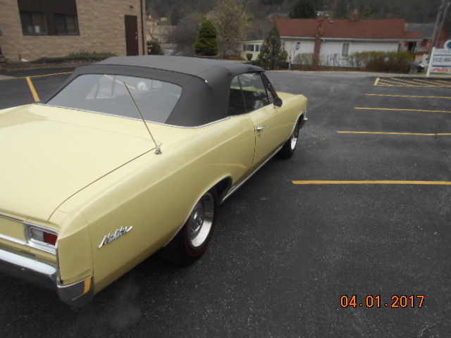 1966 Yellow Chevrolet Malibu Convertible