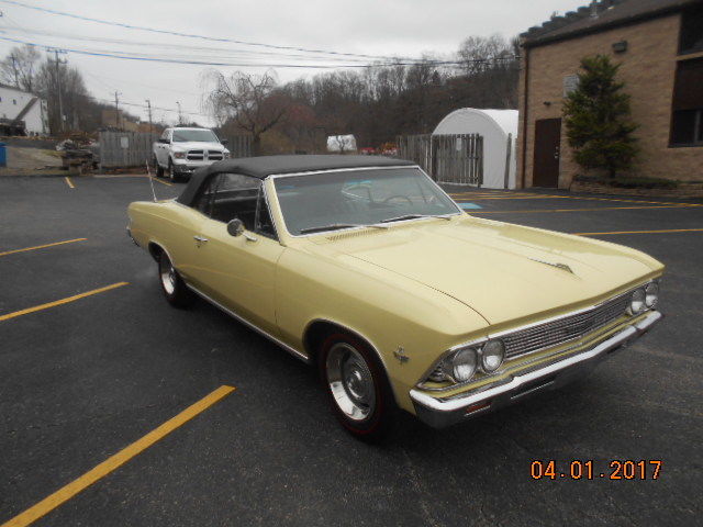 1966 Yellow Chevrolet Malibu Convertible