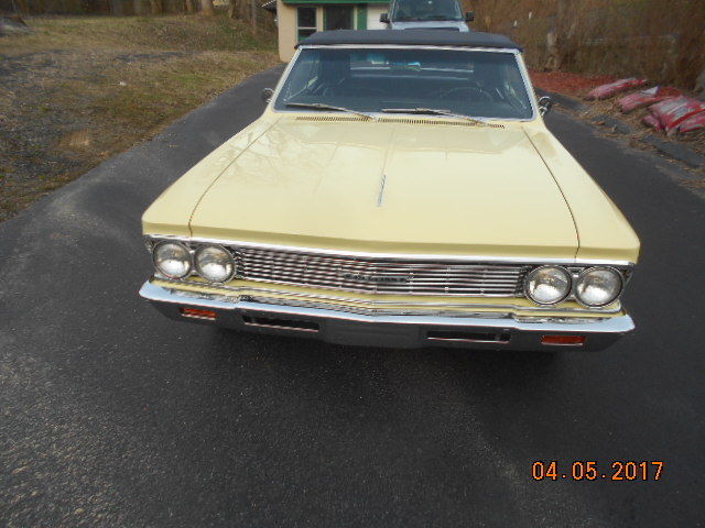1966 Yellow Chevrolet Malibu Convertible