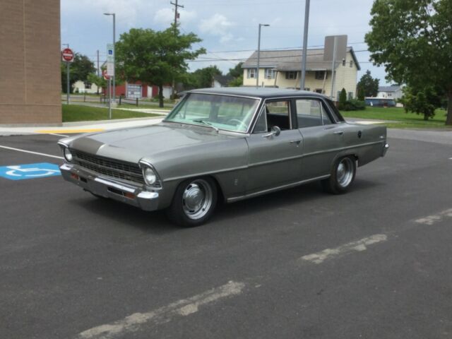 1966 Silver Chevrolet Nova Sedan