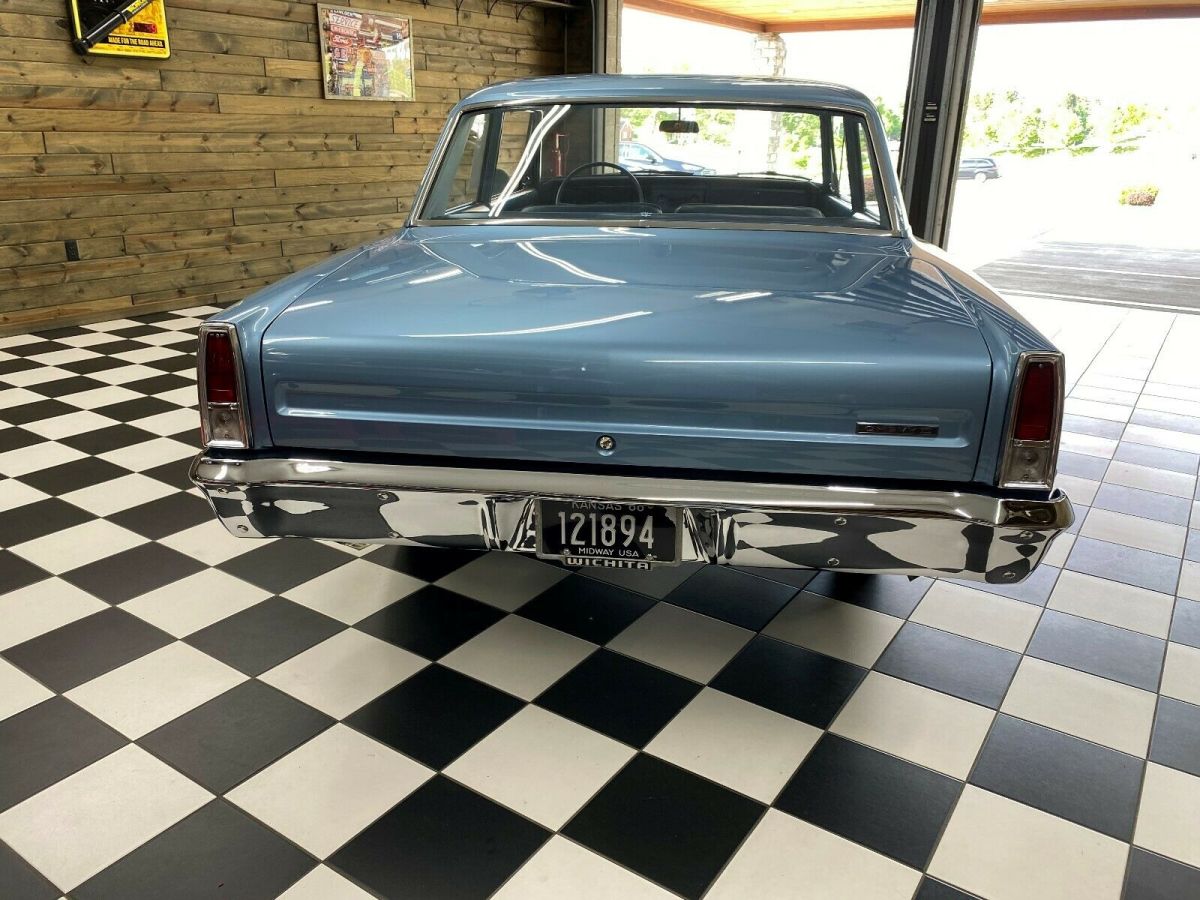 1966 Blue Chevrolet Nova Sedan