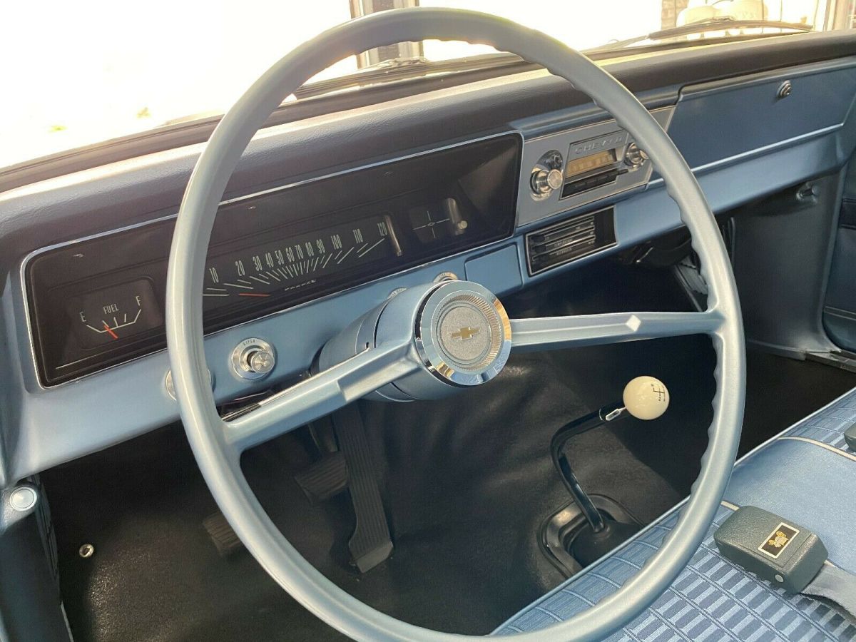 1966 Blue Chevrolet Nova Sedan