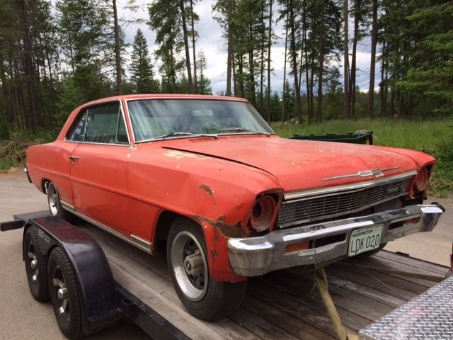 1966 Orange Chevrolet Nova Coupe