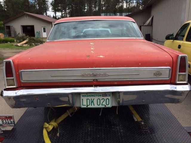 1966 Orange Chevrolet Nova Coupe