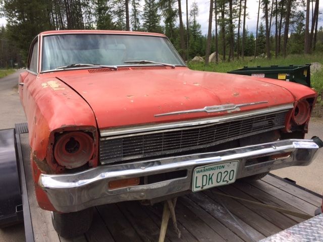 1966 Orange Chevrolet Nova Coupe