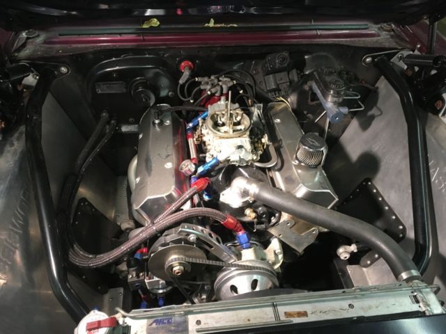 1966 Maroon Chevrolet Nova Sedan