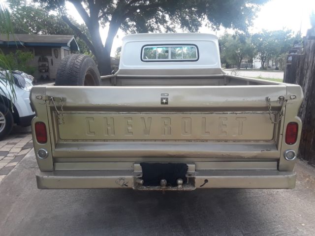 1966 WHITE/BROWN Chevrolet Other Pickups Standard Cab Pickup
